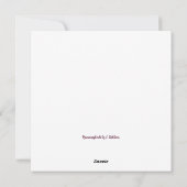 Birthday Invitation Card Feestdagenkaart (Achterkant)