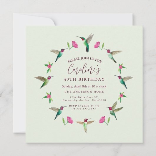 Birthday Invitation Card Feestdagenkaart (Voorkant)