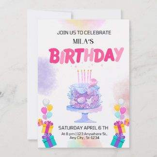 Birthday Invitation Card Kaart