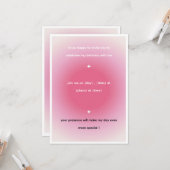 birthday invitation Card Kaart (Voorkant / Achterkant in situ)