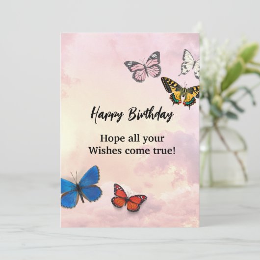 Birthday Invitation Card Kaart (Staand voorkant)