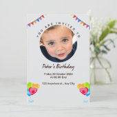 Birthday Invitation Card Kaart (Staand voorkant)