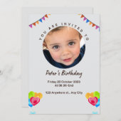 Birthday Invitation Card Kaart (Voorkant / Achterkant)