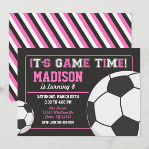 Birthday Invitation Chalkboard Girl Kaart