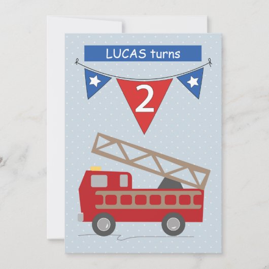 Birthday Invitation Custom Name, Lucas Age, 2 Birt Kaart (Voorkant)