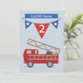 Birthday Invitation Custom Name, Lucas Age, 2 Birt Kaart (Staand voorkant)