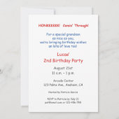 Birthday Invitation Custom Name, Lucas Age, 2 Birt Kaart (Achterkant)