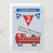 Birthday Invitation Custom Name, Lucas Age, 2 Birt Kaart (Voorkant / Achterkant)
