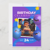 Birthday Invitation  Feestdagenkaart (Voorkant)