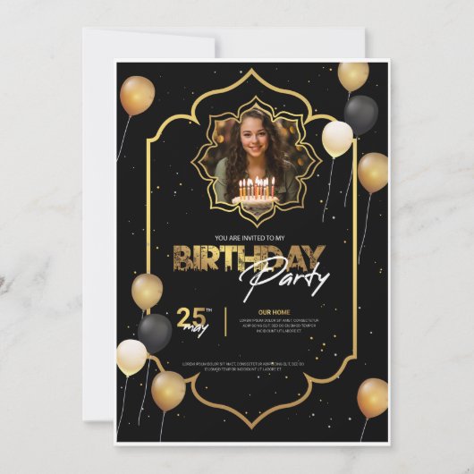 Birthday invitation feestdagenkaart (Voorkant)