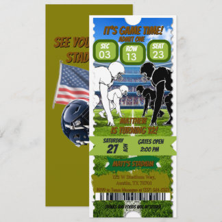 Birthday invitation Football match ticket Kaart