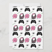 Birthday Invitation for Gamer Kaart (Achterkant)