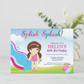 Birthday Invitation Girl Kaart (Staand voorkant)