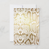 Birthday Invitation Golden Python Skin Vip Kaart (Achterkant)