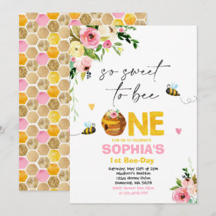 Birthday Invitation Honey Bee Birthday Party Kaart