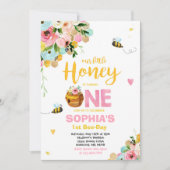 Birthday Invitation Honey Bee Birthday Party Kaart (Voorkant)