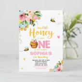 Birthday Invitation Honey Bee Birthday Party Kaart (Staand voorkant)