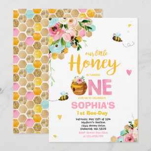 Birthday Invitation Honey Bee Birthday Party Kaart