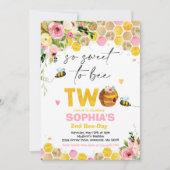 Birthday Invitation Honey Bee Birthday Party Kaart (Voorkant)