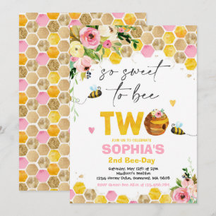 Birthday Invitation Honey Bee Birthday Party Kaart