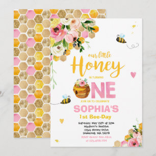 Birthday Invitation Honey Bee Birthday Party Kaart