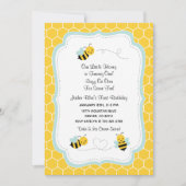 Birthday Invitation Honey Bee Kaart (Voorkant)