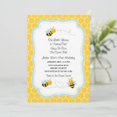 Birthday Invitation Honey Bee Kaart (Staand voorkant)
