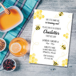 Birthday Invitation Honey Bee Kaart