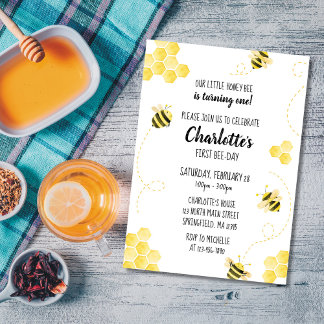 Birthday Invitation Honey Bee Kaart