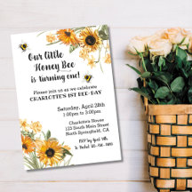 Birthday Invitation Honey Bee