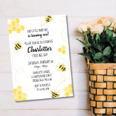 Birthday Invitation Honey Bee Kaart
