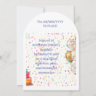 Birthday Invitation Kaart
