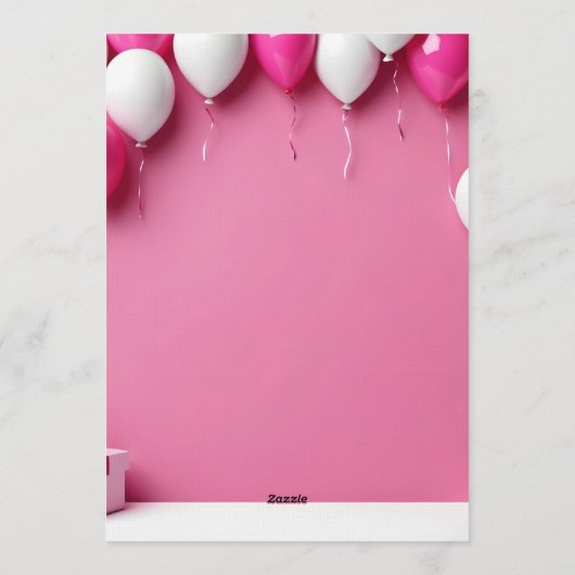 Birthday invitation kaart (Achterkant)