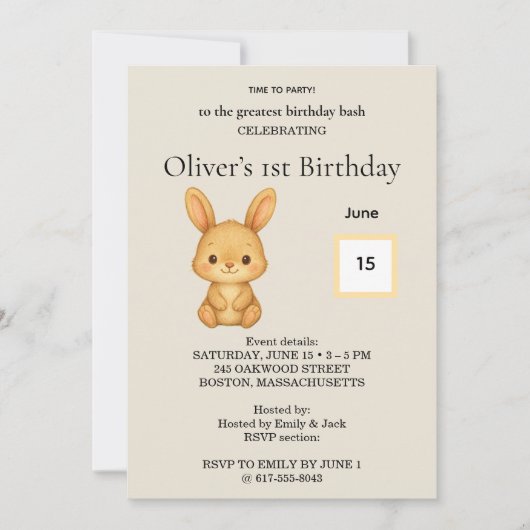 Birthday Invitation Kaart (Voorkant)