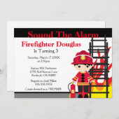 Birthday Invitation Kinderbrandweervrouw Kaart (Voorkant / Achterkant)