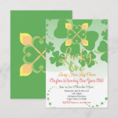 Birthday Invitation Lucky One Party Bedankkaart (Voorkant / Achterkant)