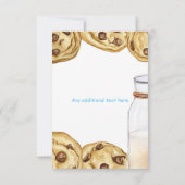 Birthday Invitation Melk & Cookie's Party Kaart (Achterkant)