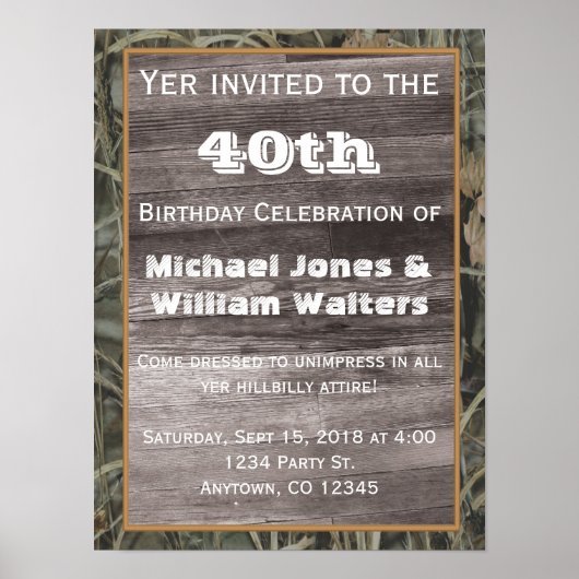 Birthday Invitation Poster (Voorkant)