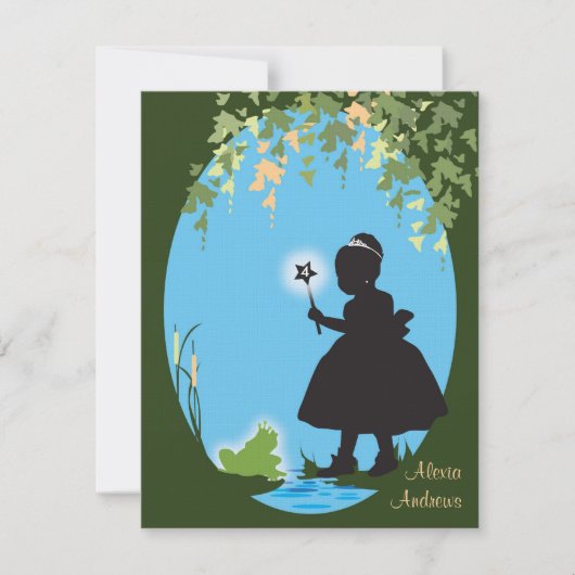 Birthday Invitation - Princess & Frog Kaart (Voorkant)