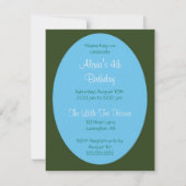 Birthday Invitation - Princess & Frog Kaart (Achterkant)