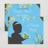 Birthday Invitation - Princess & Frog Kaart (Voorkant / Achterkant)