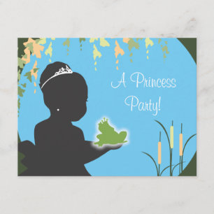 Birthday Invitation - Princess & Frog Kaart