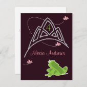 Birthday Invitation - Princess & Frog Kaart (Voorkant / Achterkant)
