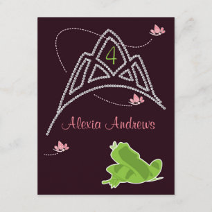 Birthday Invitation - Princess & Frog Kaart