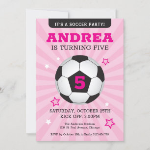 Birthday Invitation Roze Kaart