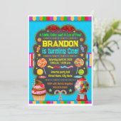 Birthday invitation Sweet candy Kaart (Staand voorkant)