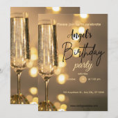 Birthday Invitations Kaart (Voorkant / Achterkant)