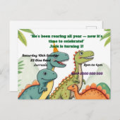 Birthday Invite Briefkaart (Voorkant / Achterkant)