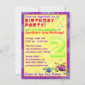 Birthday Invite-Itsy Bitsy Spiers (GiggleBellies) Kaart (Achterkant)