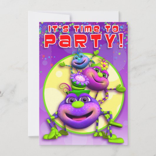 Birthday Invite-Itsy Bitsy Spiers (GiggleBellies) Kaart (Voorkant)